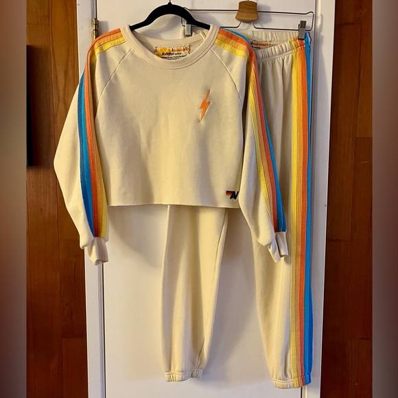 Aviator Nation Tops - Aviator Nation 5 Stripe Bolt Sweat Set